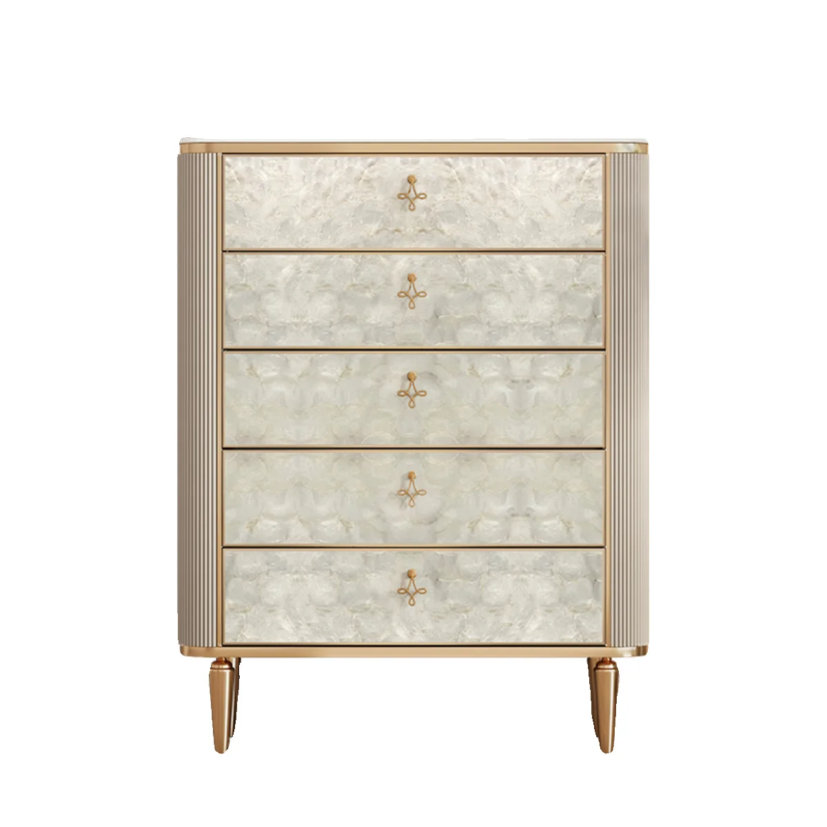 CX light luxury, bedroom high-end solid wood drawer storage cabinet modern simple living room shell drawer cabinet