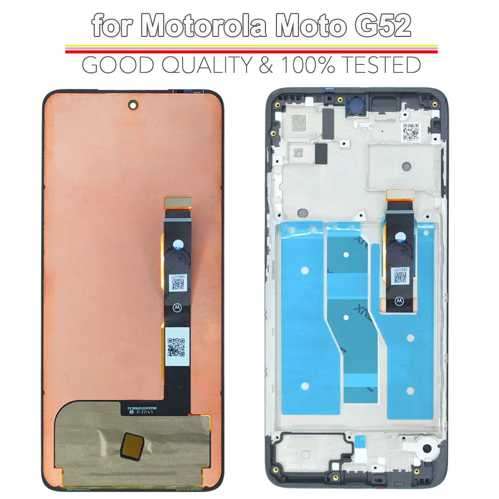 Wymiana ekranu 6.6" G52 AMOLED do Motorola Moto G52, wyświetlacz LCD z ekranem dotykowym i digitizerem, zespół do modelu XT2221-1-2-3. — zdjęcie produktu 3
