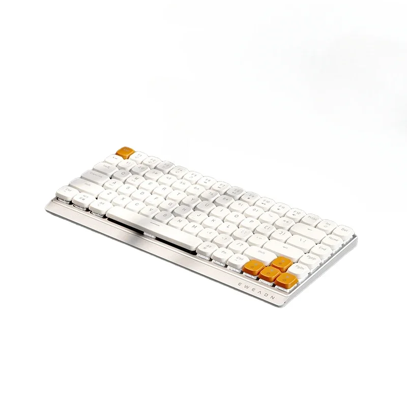 Imagem -06 - Teclado Mecânico de Perfil Baixo Tri-modo sem Fio Ultra-fino Portátil Personalizado Escritório Jogos pc Laptop 75 Eweadn-mk84