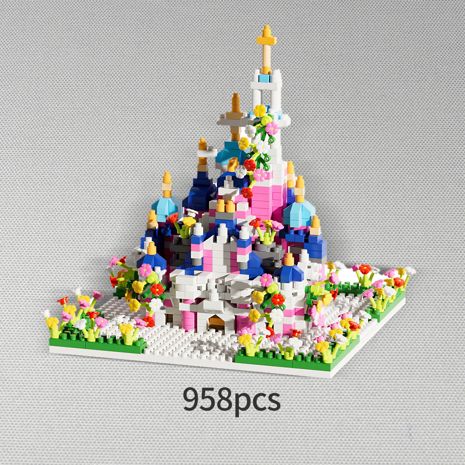 Modelo de plástico kit conjuntos de brinquedo de pelúcia crianças bloco de construção conjunto casa conto de fadas princesa sonho castelo diy quebra-cabeça