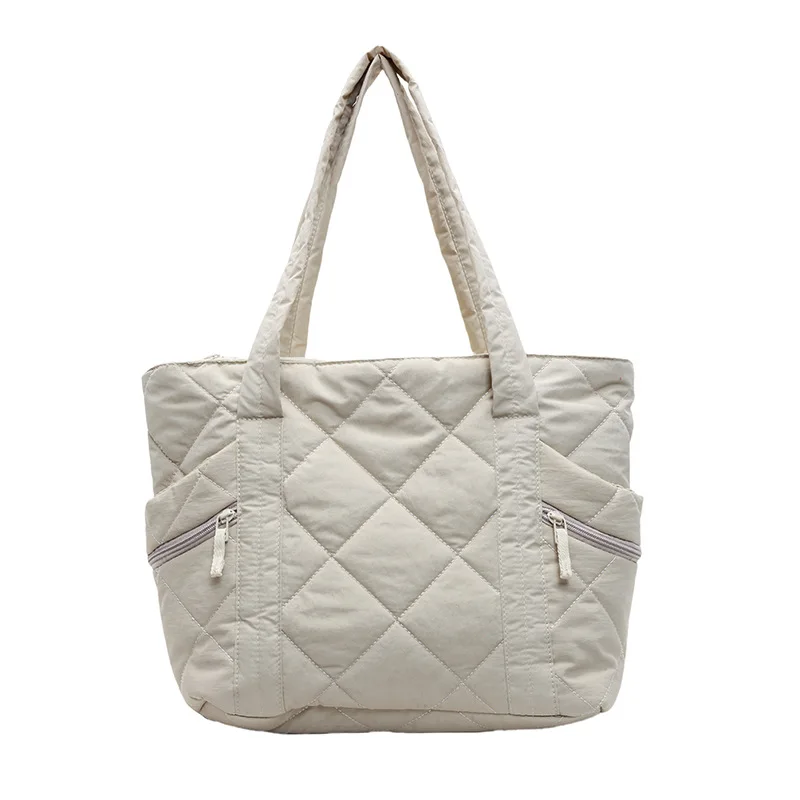 

Tote Bag Quilted Design for Women Large Capacity Shoulder Carry Handheld Style Casual Fashion Fit Daily Work Commuter Use
