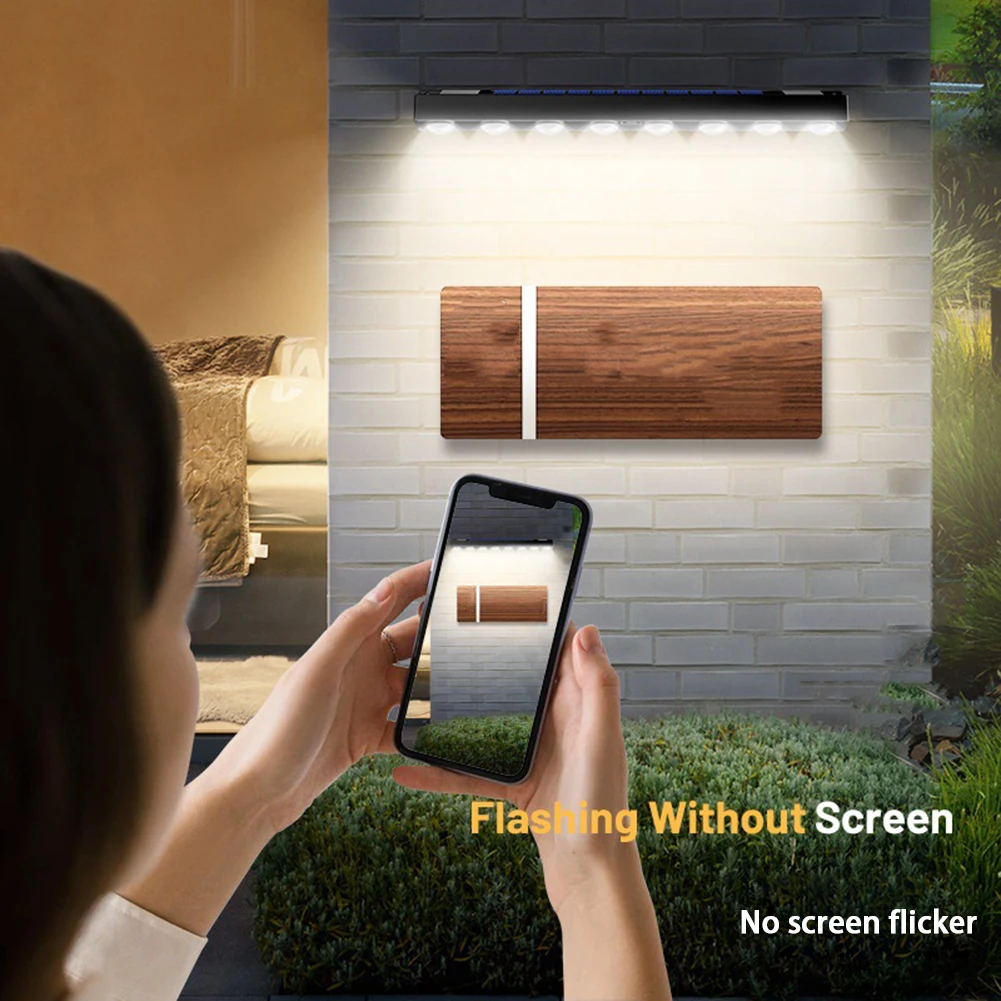 Solar Powered LED Corridor Stair Light IP54 Waterproof Garden Landscape Light 2200mAh Address Sign Light for Courtyard Lighting