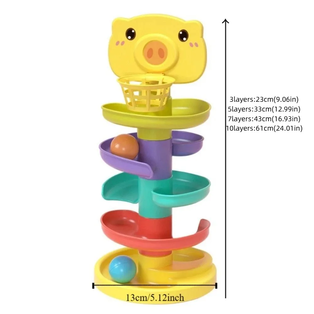 Schiebe Ball Montessori Spielzeug Stapeln Track Kinder Gits Rolling Ball Turm Track Rollen Lernspiele Kinder Spielen