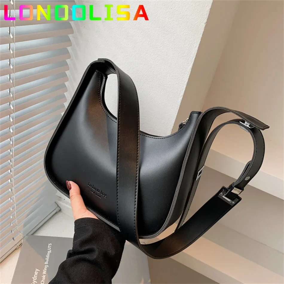 Small Designer Women\'s Black Bag Simple Retro Crossbody Bags Luxury Pu Leather Female Handbags Pure Color Bucket Shoulder Sac