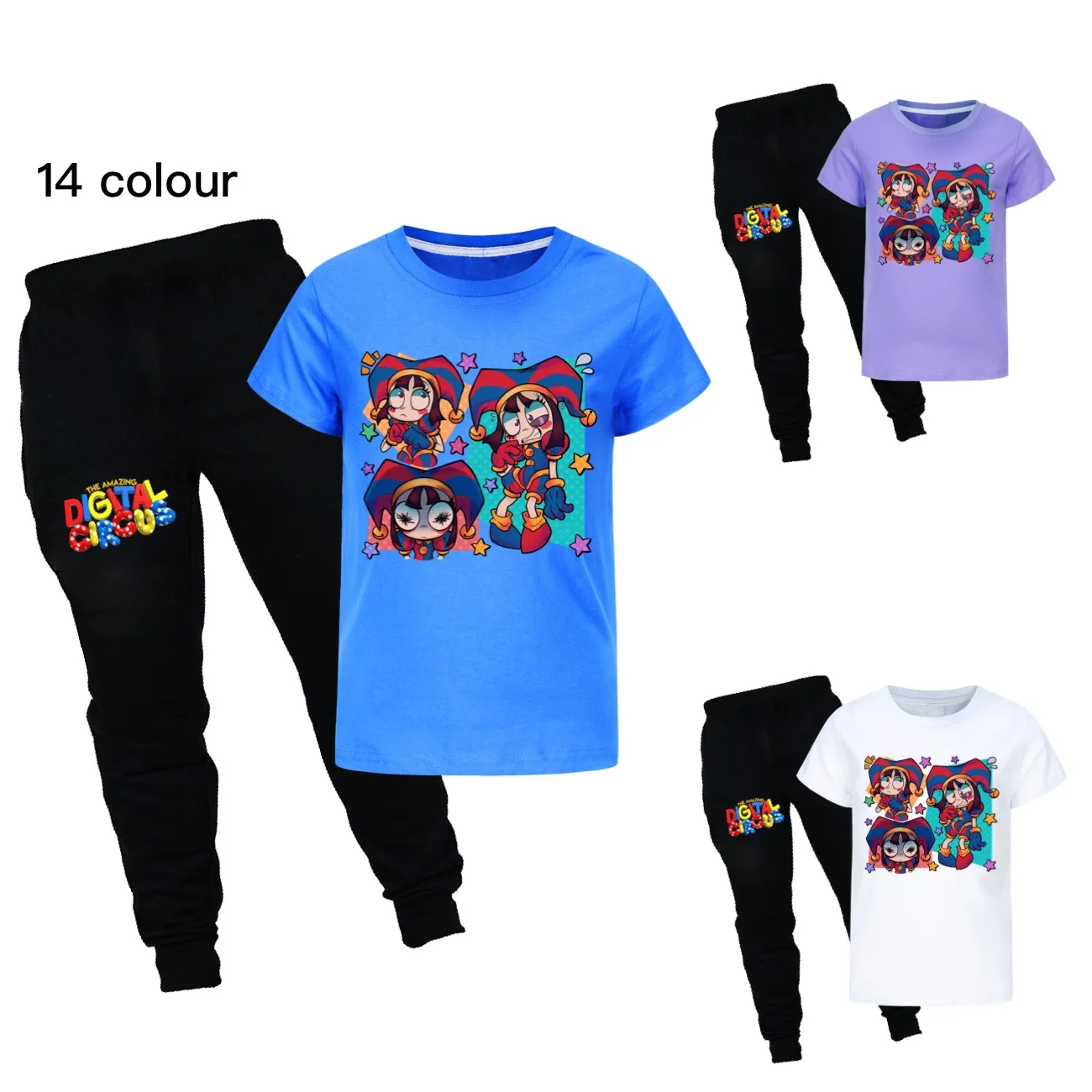 

Digital Circus T Shirt Kids Theater Rabbit Pomni Jax Clothes Boys Clothing Set Baby Girls Short Sleeve T-shirt Pants 2pcs Sets