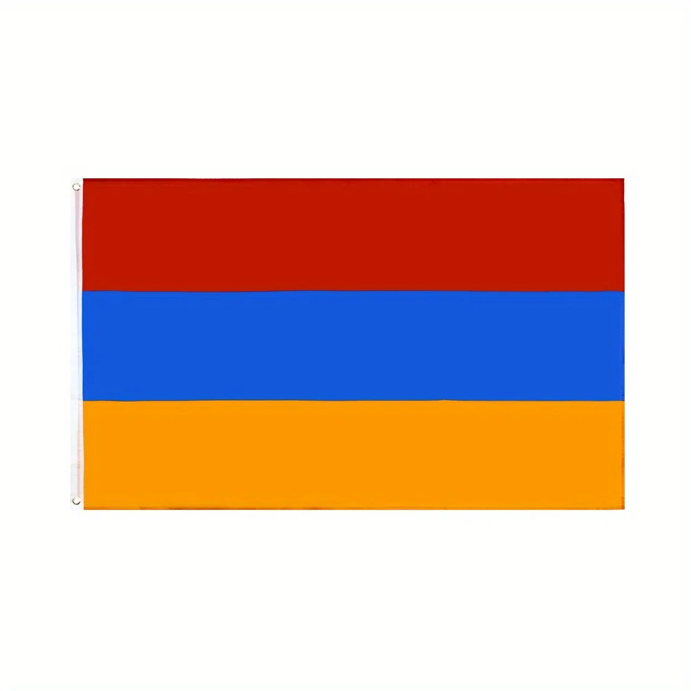 1pc Armenia National Flag 3x5Ft Durable Polyester, Two Brass Grommets, Indoor/Outdoor Patriotic Decoration - view 3