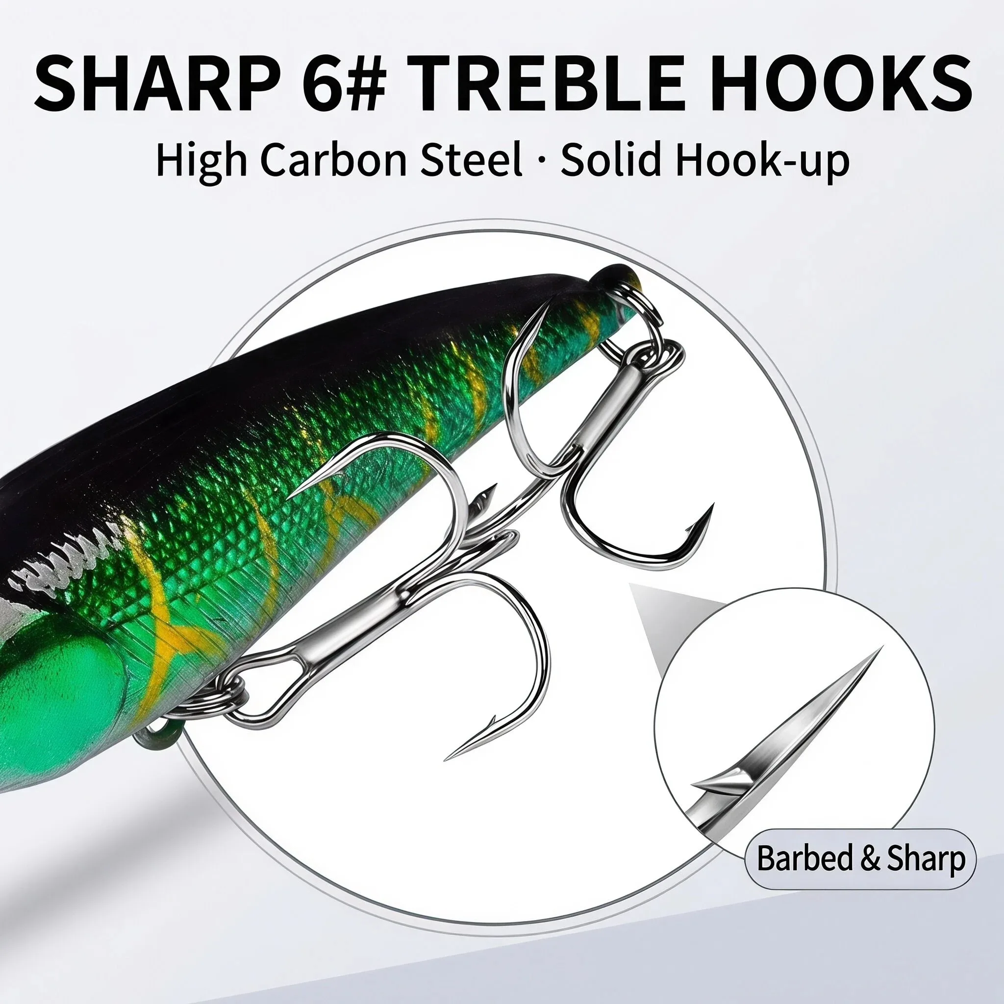 10PCS/Set 10 Colors Floating Minnow Crankbait Wobbler Hard Lure 9cm 8.3g Sharp 6# Treble Hook for Bass Perch Trout Pesca - view 4