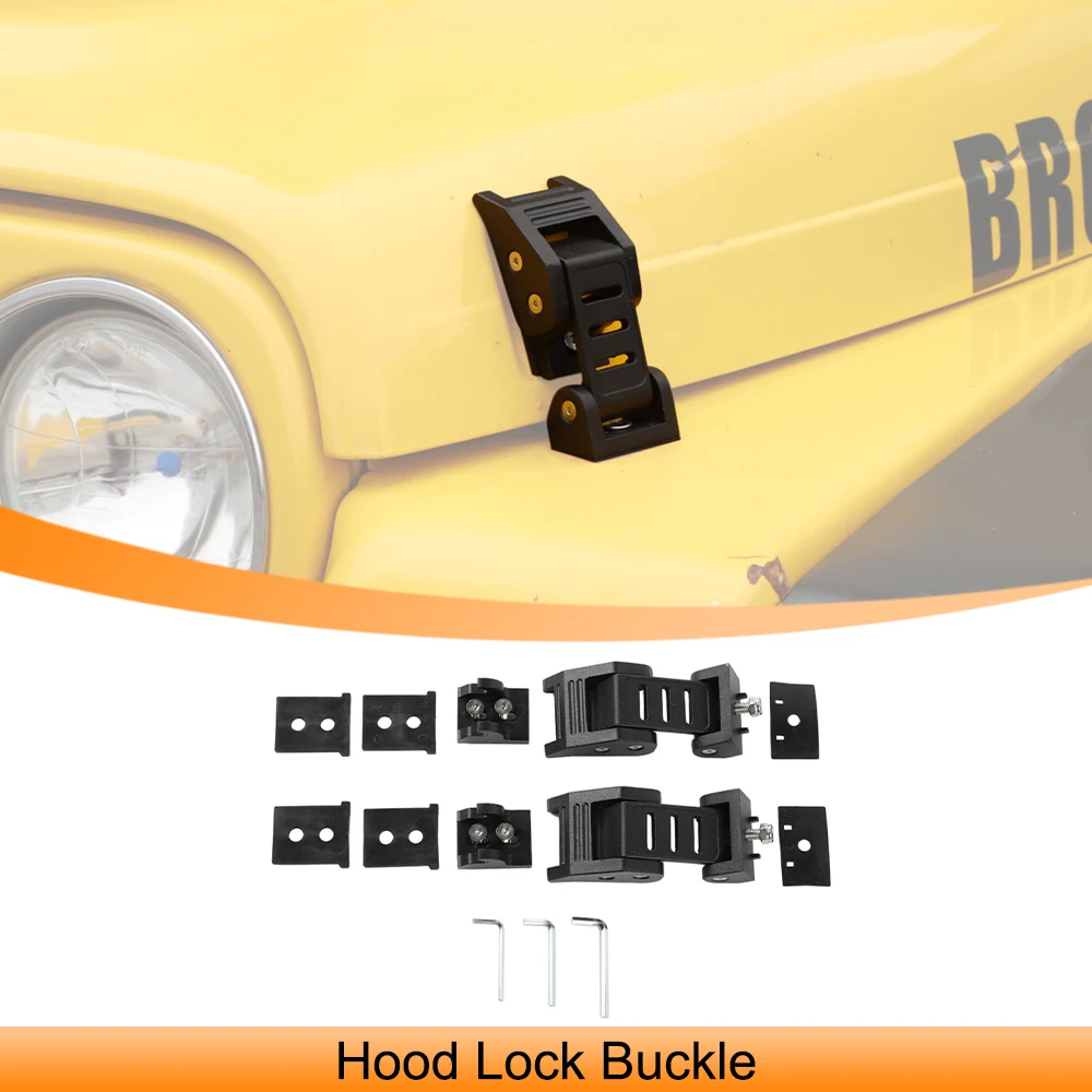 

Car Engine Hood Lock Bracket Latches Buckle for Jeep Wrangler TJ 1997-2006 Front Hood Buckle Protection Kit Exterior Accessories