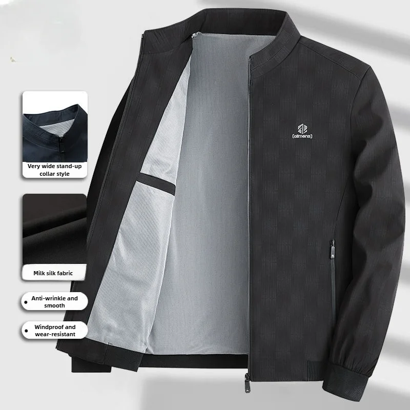 Xiaomi Romon เสื้อแจ็คเก็ตวัยกลางคนผู้ชายฤดูใบไม้ผลิและฤดูใบไม้ร่วงส่วนบางส่วนธุรกิจ Casual Stand-up COLLAR JACKET Coat Men