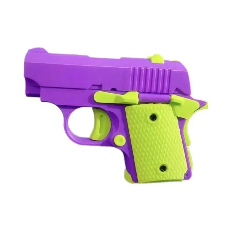 Nieuwe Aankomst Stress Relief Abs Plastic Mini 1911 3d Geprint Zwaartekracht Fidget Pistool Pistool Speelgoed Cadeau Promotie Speelgoed Voor Jongens