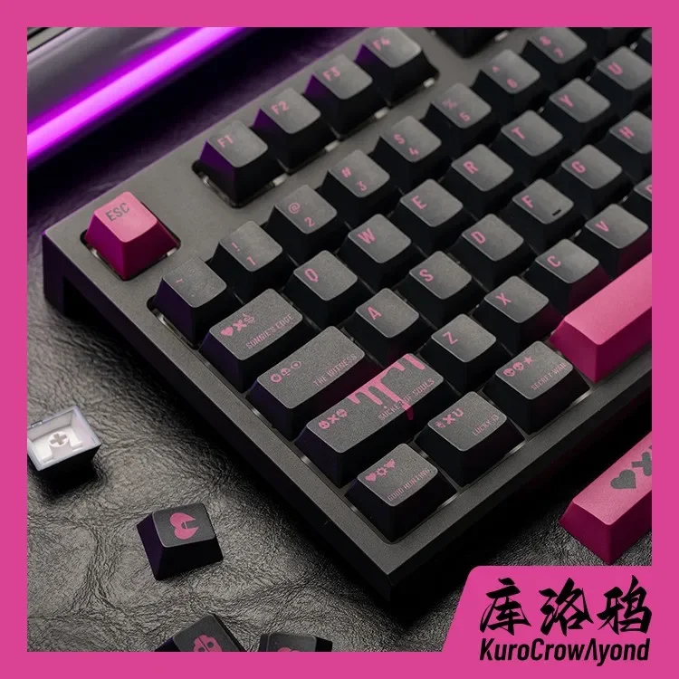 KCA-Love Death Robots PBT Keycaps Set, Sublimação, Design Ergonômico, 140 Key, Teclado Mecânico, Gamer Acessórios