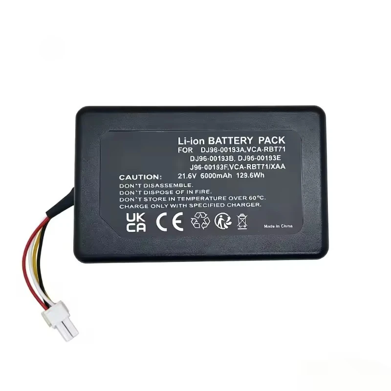 5000/6000/7000mAh VCA-RBT7 Li-ion Replacement Battery For Samsung DJ96-00193A 00193B 00193E 00193F Cordless Vacuum Accessory