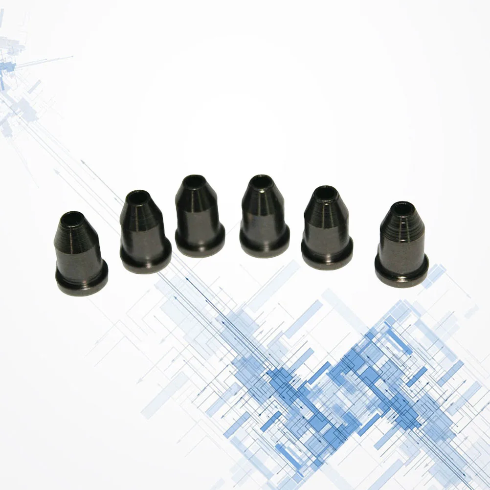 

6pcs Guitar String Through Body Ferrules Black Durable Replacement Parts For Electric Bass Repair Compatible With Bullet Strings