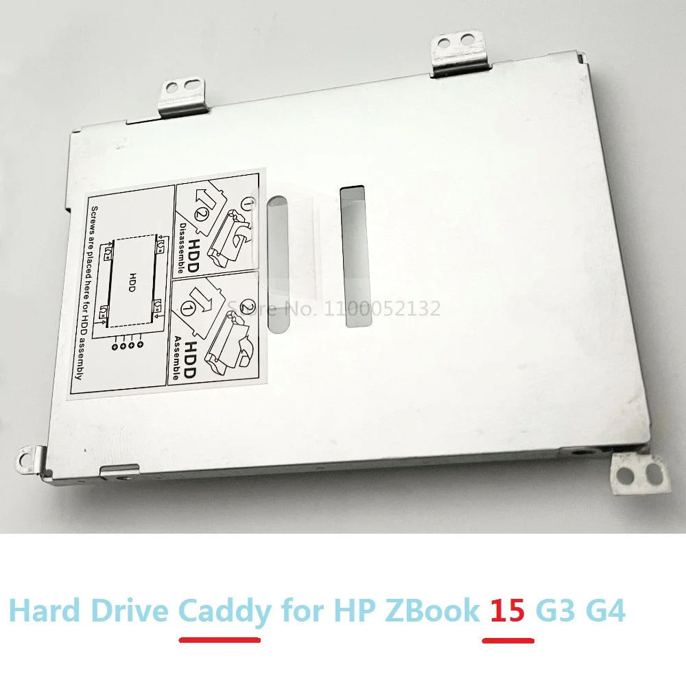 Replacement 2.5" Inch SATA HDD SSD Hard Drive Caddy Tray Frame Bracket Flex Cable Interposer Connector for HP ZBook 15 17 G3 G4