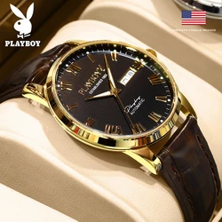 PLAYBOY Original Man Automatic Mechanical Watch Waterproof High Quality Trend Watches for Men Fashion Luxury Men's Wrist Watches