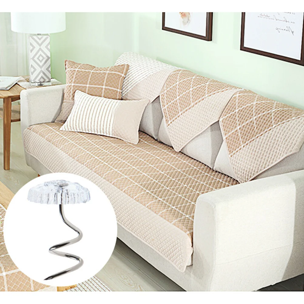 

20pcs Anti-Slip Bedskirt Clips For Upholstery Slipcovers Spiral Pins Twisted Nail Mattress Grips Furniture Arm