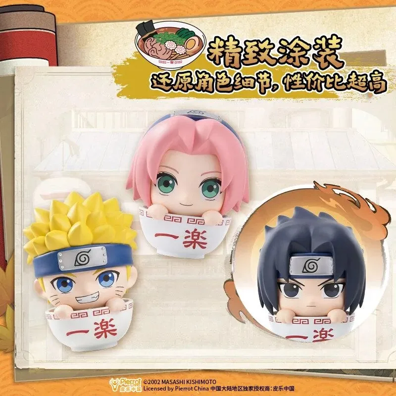 Naruto Ramen Time Series Blind Box Figurine Mignonne Miniature Uzumaki Naruto Sasuke Uchiha Modèle de Poupée Jouets de Collection Ornement