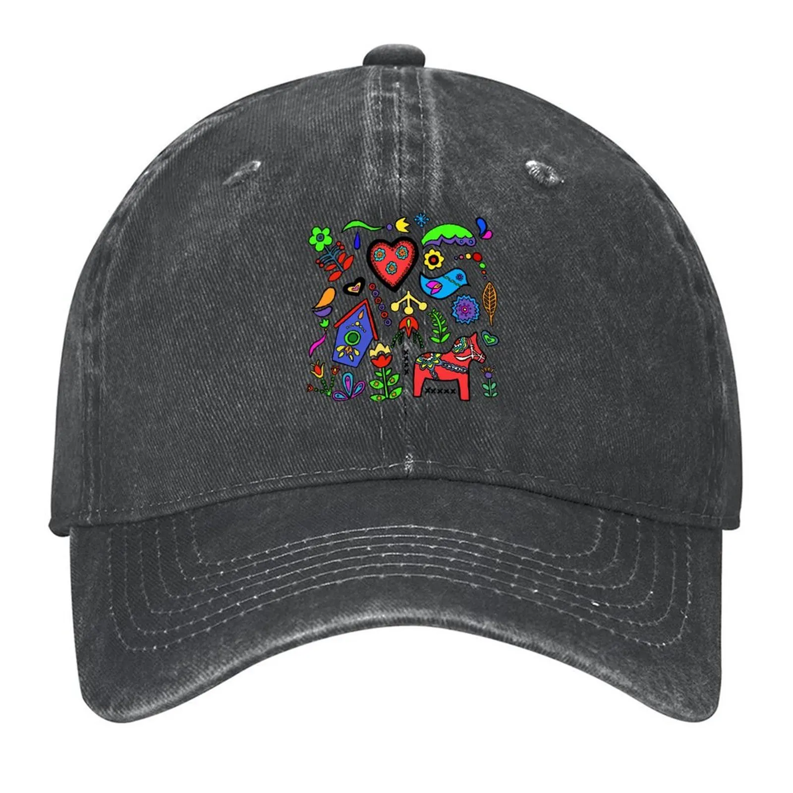 

Swedish Folk Art Baseball Cap Brand Man cap Bobble Hat Hat Man Luxury Golf Women's 2025 Men's