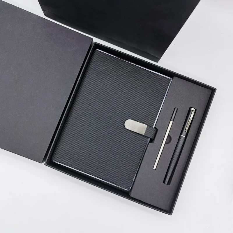 2025customized.new product PU leather corporate gifts notebook and stylus pen and refill set business 231003