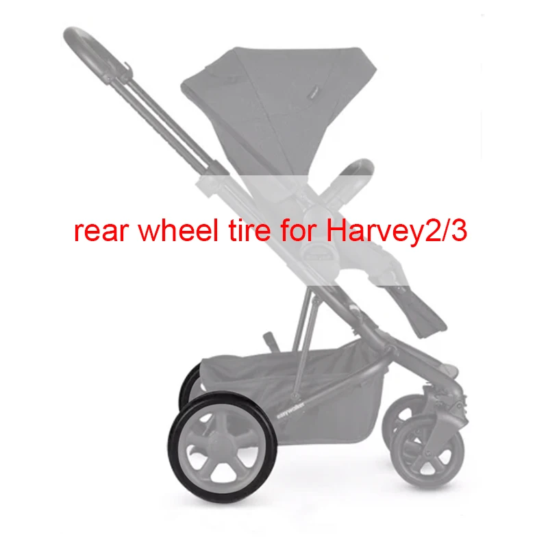 Tyre Cover For Easy Walker Harvey 2/3 Rear Wheel Tire Custom Buggy Wheel Casing PU Tubeless DIY Compatible Baby Pram Accessories