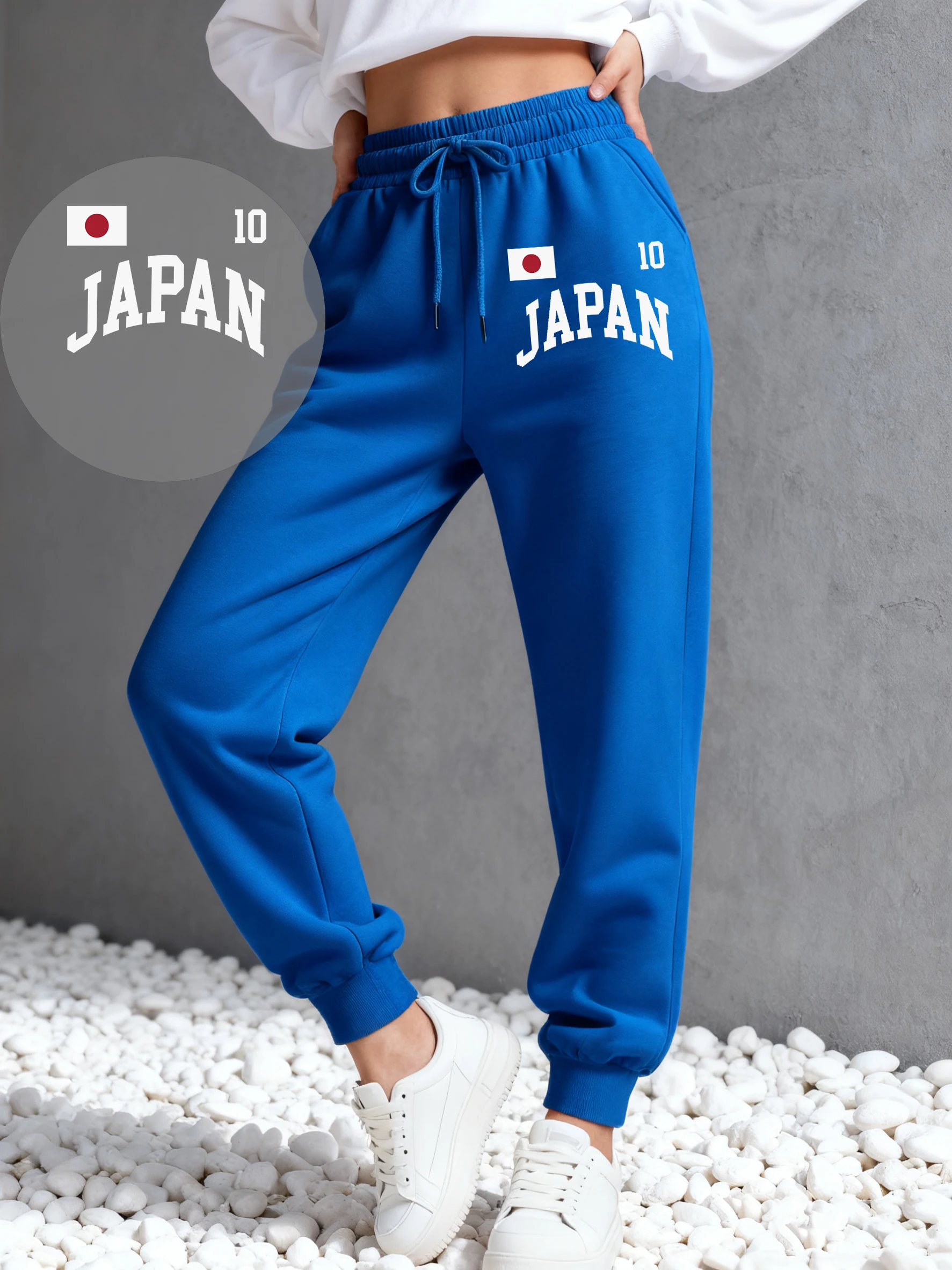 日本都市番号 10 プリント女性スウェットパンツ快適なヒップホップ女性スポーツパンツポケット暖かいジョギングパンツフリースファッションパンツ