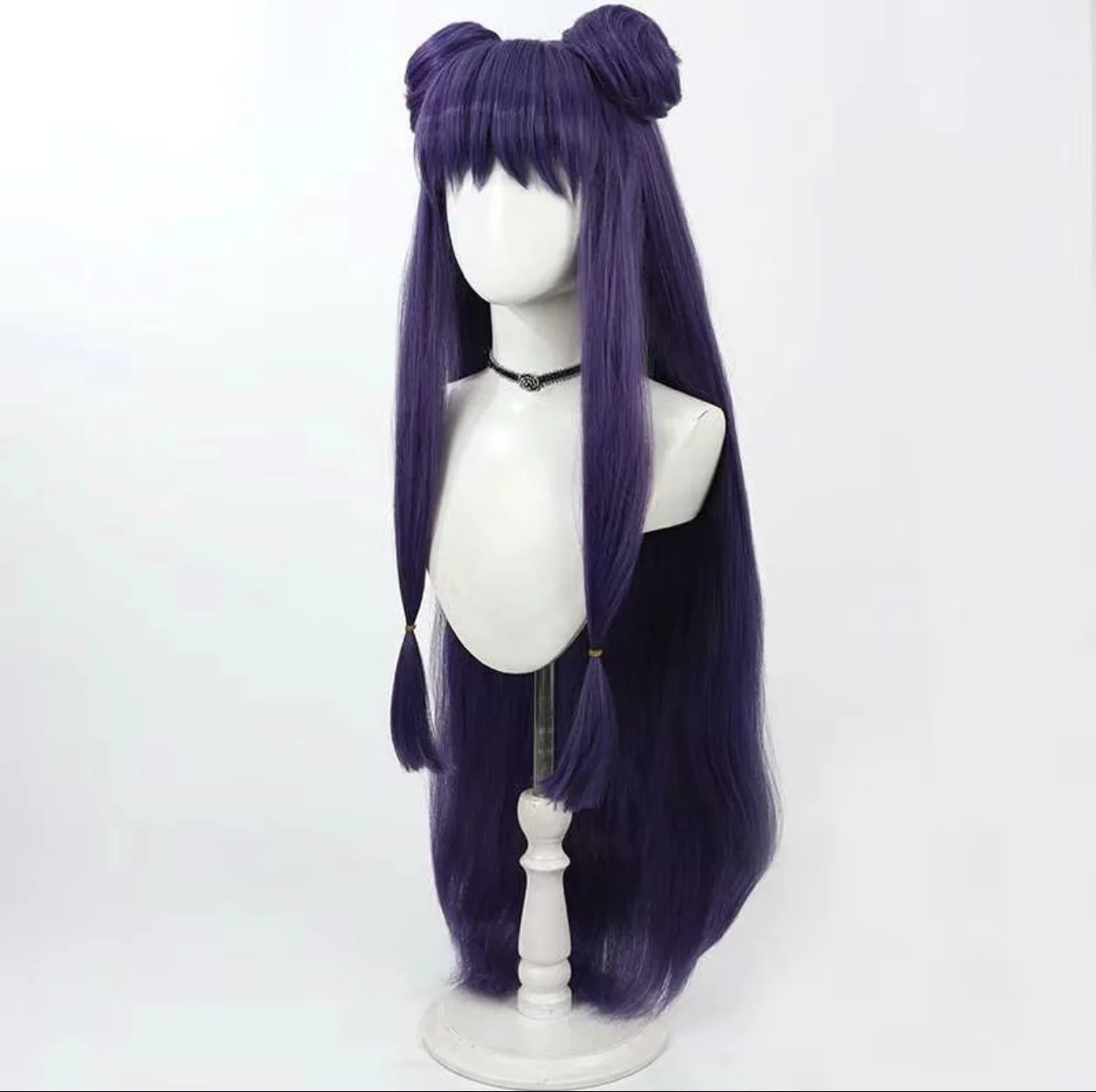 Shampoo Ranma 1/2 - Peruca de coque marrom dividida com volume e cabelo saltitante
