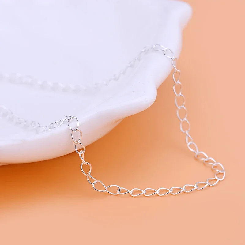 S925 Sterling Silver Tail Chain Bare Chain Bulk Chain Handmade DIY Semi-finished Bracelet Anklet Necklace Chain Material