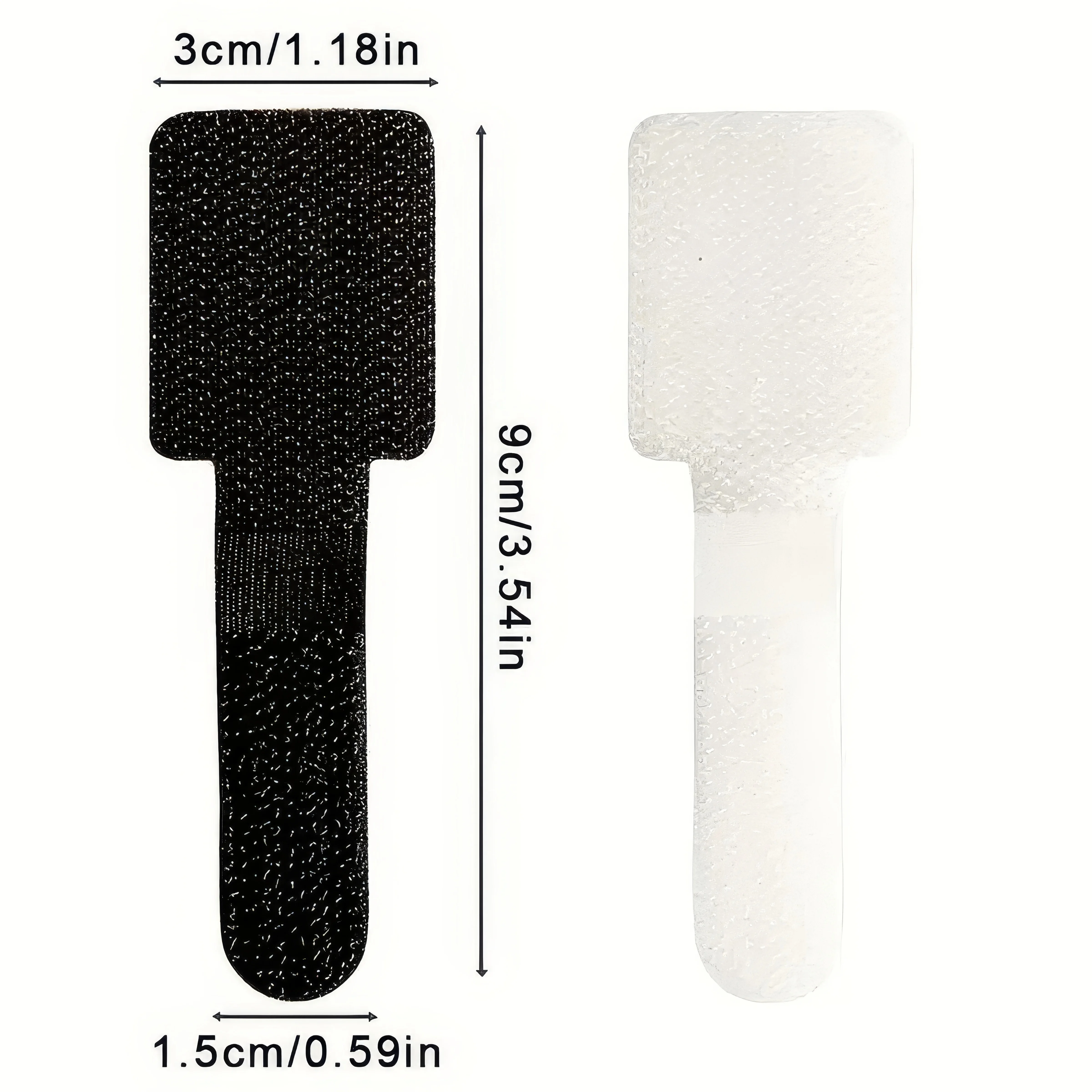 10 self-adhesive black/white zip ties, durable and multifunctional wire organizer, suitable for daily household use