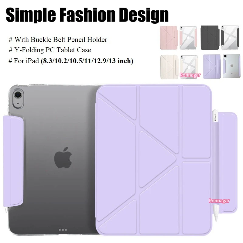 

Новый чехол Y-Fold 2025 для iPad 11-го поколения A16 2025 2024, Air 11 13 M2 M3, Air 4 5, для iPad Pro 11 M4 12.9, 7 8 9-го 10-го поколения, 10.2 10.9 Funda