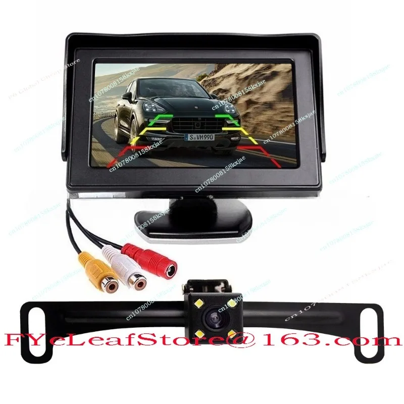 

4,3-дюймовая камера заднего вида для стойки номерного знака Камера ночного видения высокой четкости