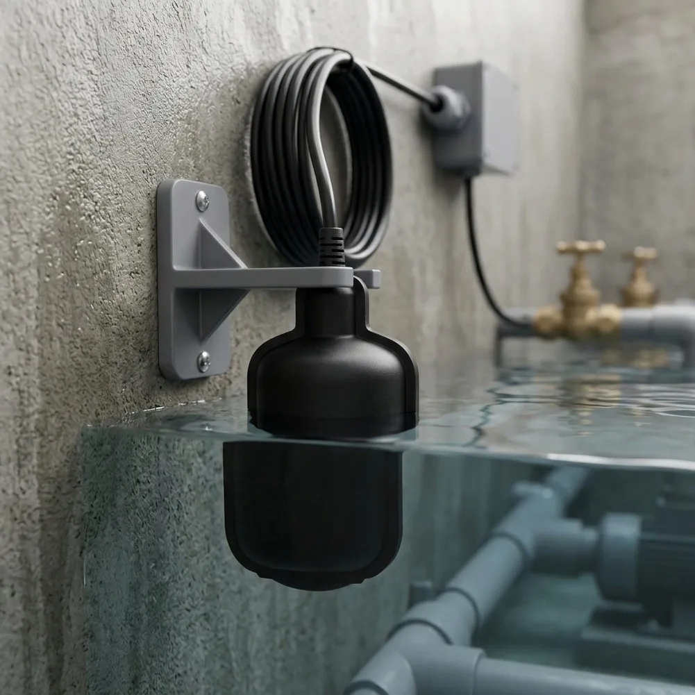 Water Level Controlled Float Switch Compatible with Sewage Pumps for Automatic Operation in Septic and Drainage Systems
