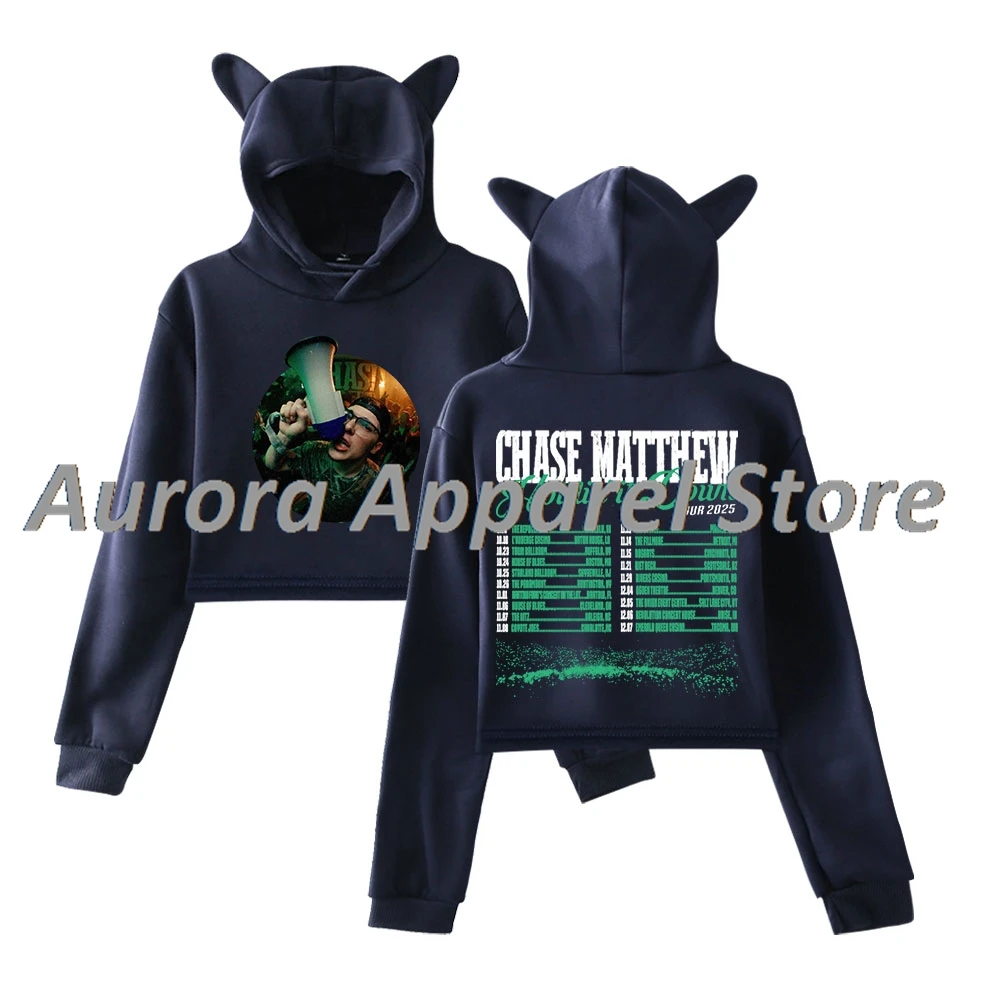 Chase Matthew Holdin' It Down Tour 2025 Merch pull femme oreilles de chat sweat à capuche à manches longues vêtements pour femmes