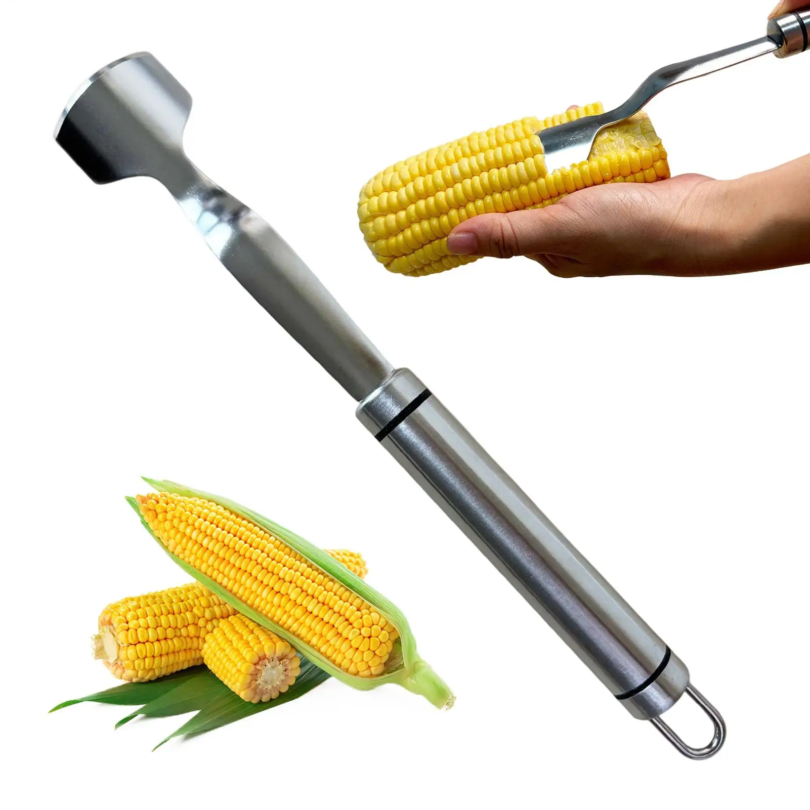 

Corn Peeler Corn on The Cob Remover Manually Operated Corn Kernel Stripper Handle Easy To Clean Corn Stripping Shovel