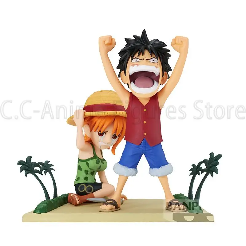 Banpresto One Piece Figura Anime, Wcf Luffy Nami Modelo Brinquedo, Criança Festival Presente, Ornamento Da Boneca, Original Caixa Genuína, Em estoque