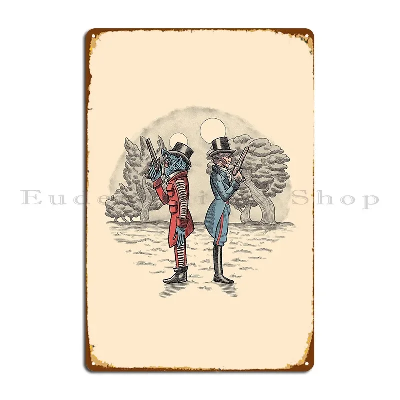 Cantina Duelists Metal Sign Mural Funny Personalized Decoration Decoration Tin Sign Poster