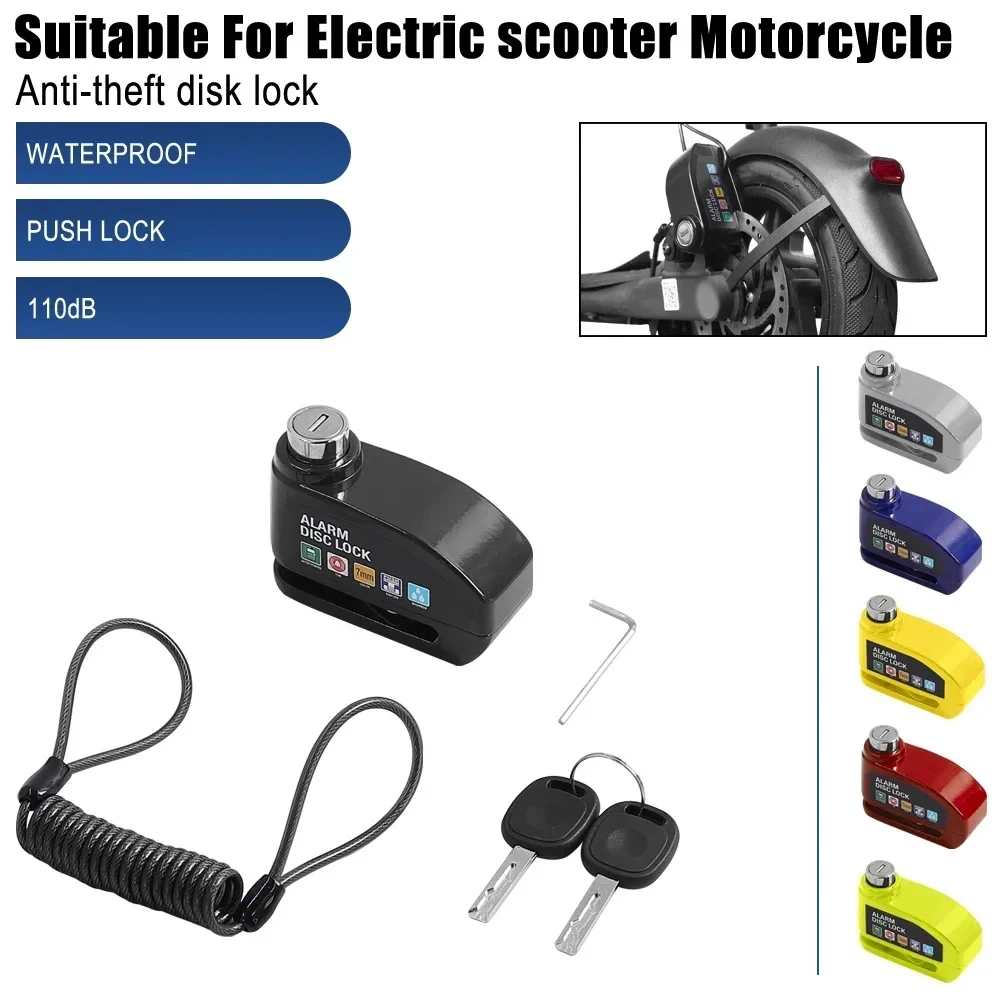 Disc Bremse Alarm Lock Difunctional für Xiaomi/für Ninebot Elektrische Roller Sicherheit Wasserdichte Anti-diebstahl Rad Disc Bremse schloss