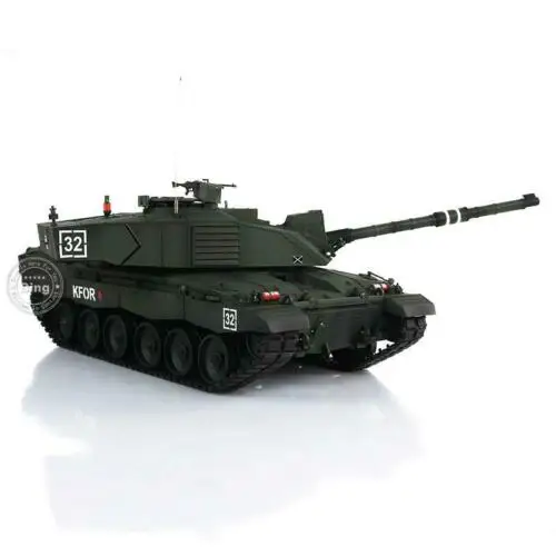 Henglong 1/16 Dark Green 7.0 Upgrade FPV Challenger II RC Tank 3908 360° Turret Remote Control Car Toys for Boys