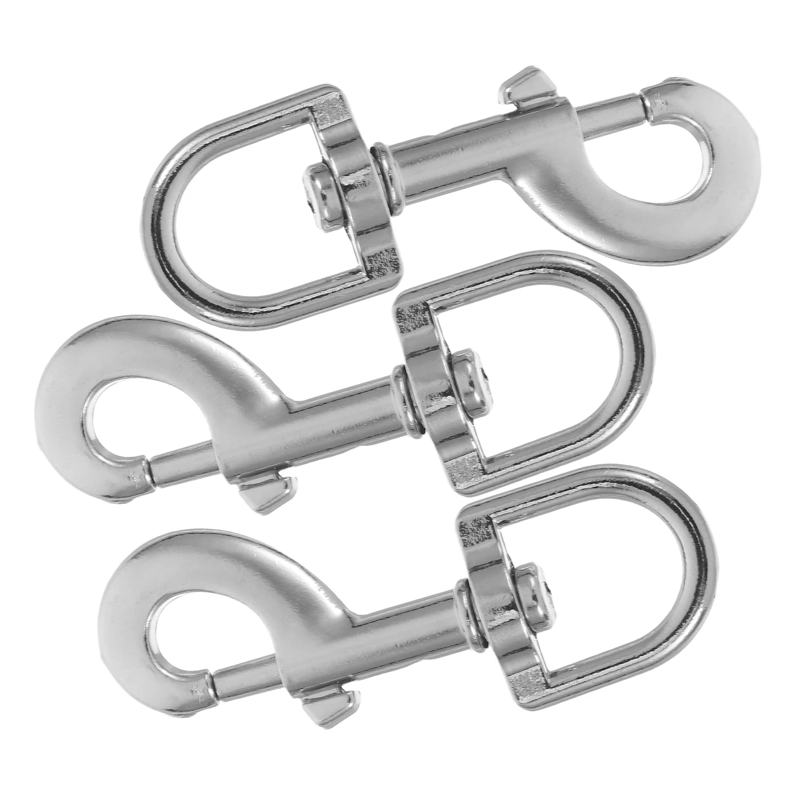 

3pcs Electroplated Metal Dog Buckle Zinc Alloy Hooks Silver Safety Leash Clips Swivel Carabiner Durable Reliable