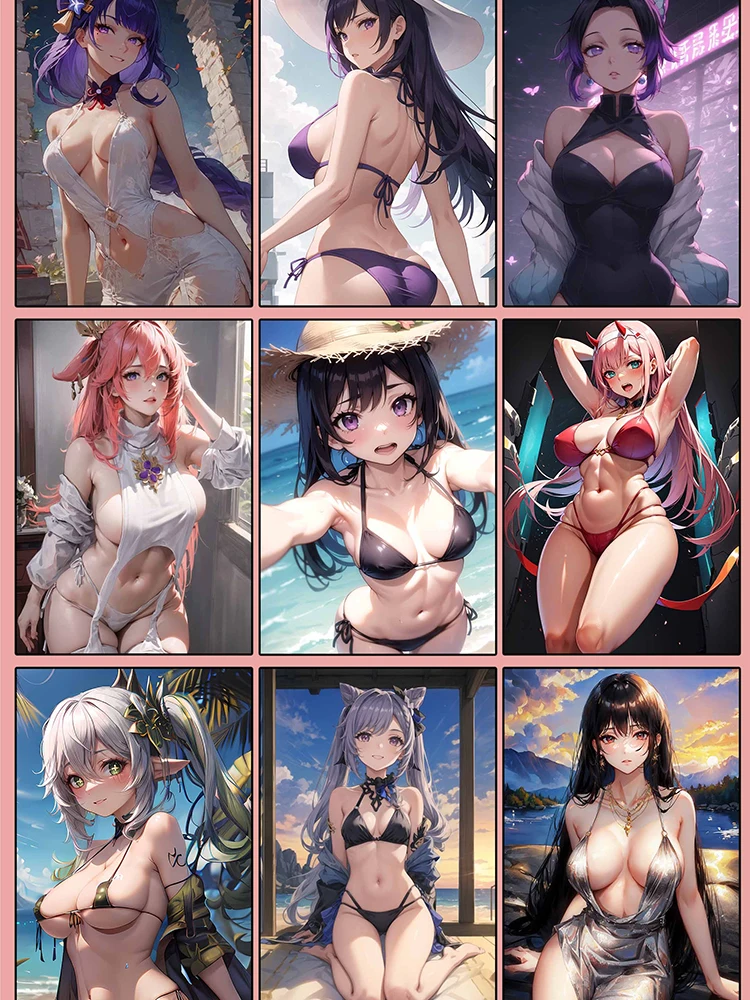 New Goddess Story Waifu  Cards A5 Size Qiu Ri Xian Ding Fan Collection Card Board Swimsuit ACG World Trading Hobbies Gift