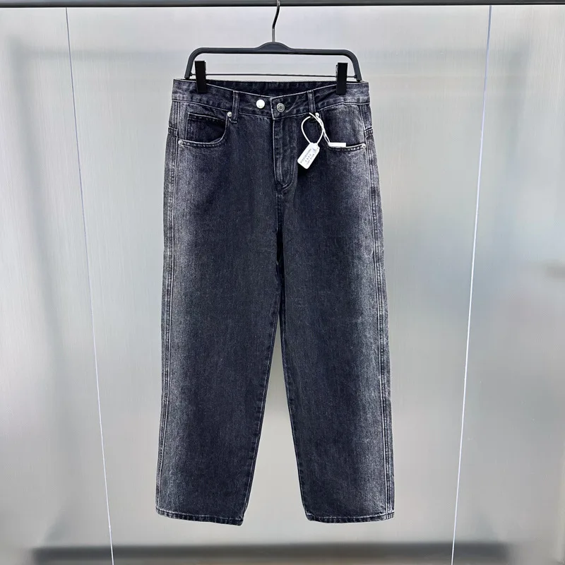 

Faionable Waed Vintage Jeans Casual Straight Leg Long Trousers for Young Men Spring Autumn Seasonal Comfortable Denim Pants