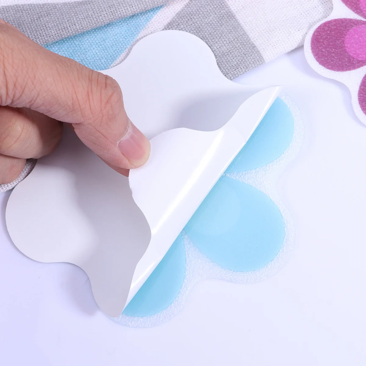 

10pcs Anti-Slip Stickers Colorful Flower Self-Adhesive Bathroom Bathtub Shower Floor Decals For Kids Safety Grip Tiles