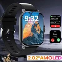 10050091741 hombres mujeres SmartWatch 2,02 Amoled llamada frecuencia cardíaca presión arterial deporte Fitness impermeable reloj inteligente para IOS Android