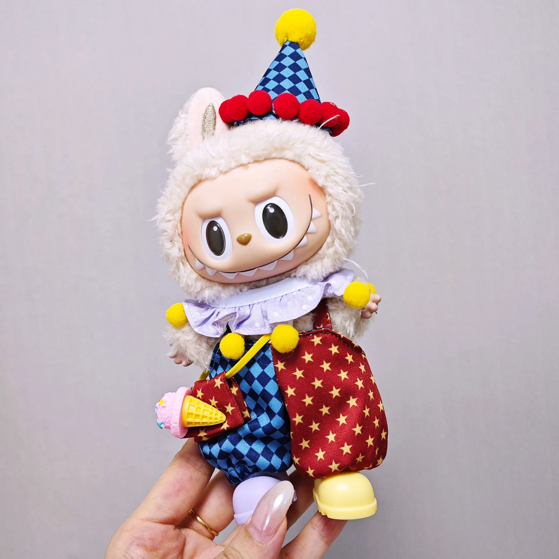

For Labubu Baby Clothing 15cm17cm Troupe Clown Costume Set Labubu Universal Clothing