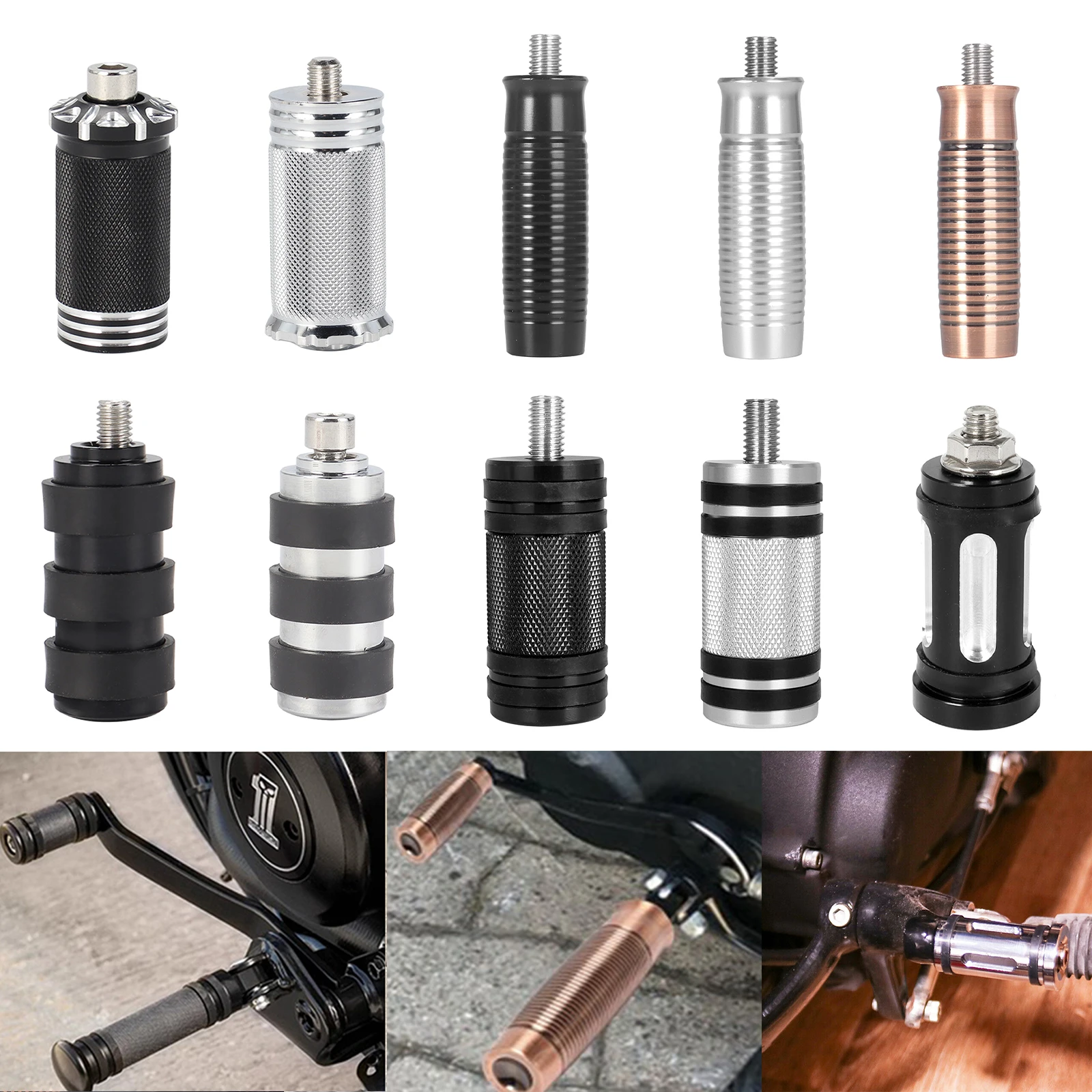 Motorcycle Shifter Peg Heel Toe Shift Gear Foot Pegs Rest CNC Aluminum For Harley Sportster Softail Touring Dyna Electra Glide