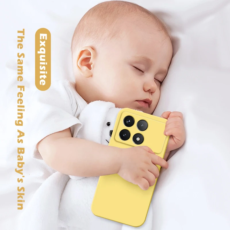 For Xiaomi Mi Poco X6 Pro X6 5G Case Liquid Silicone Phone Cases For Xiaomi Poco X6 Pro X6 Pro PocoX6 Pro 5G Protect Soft Cover