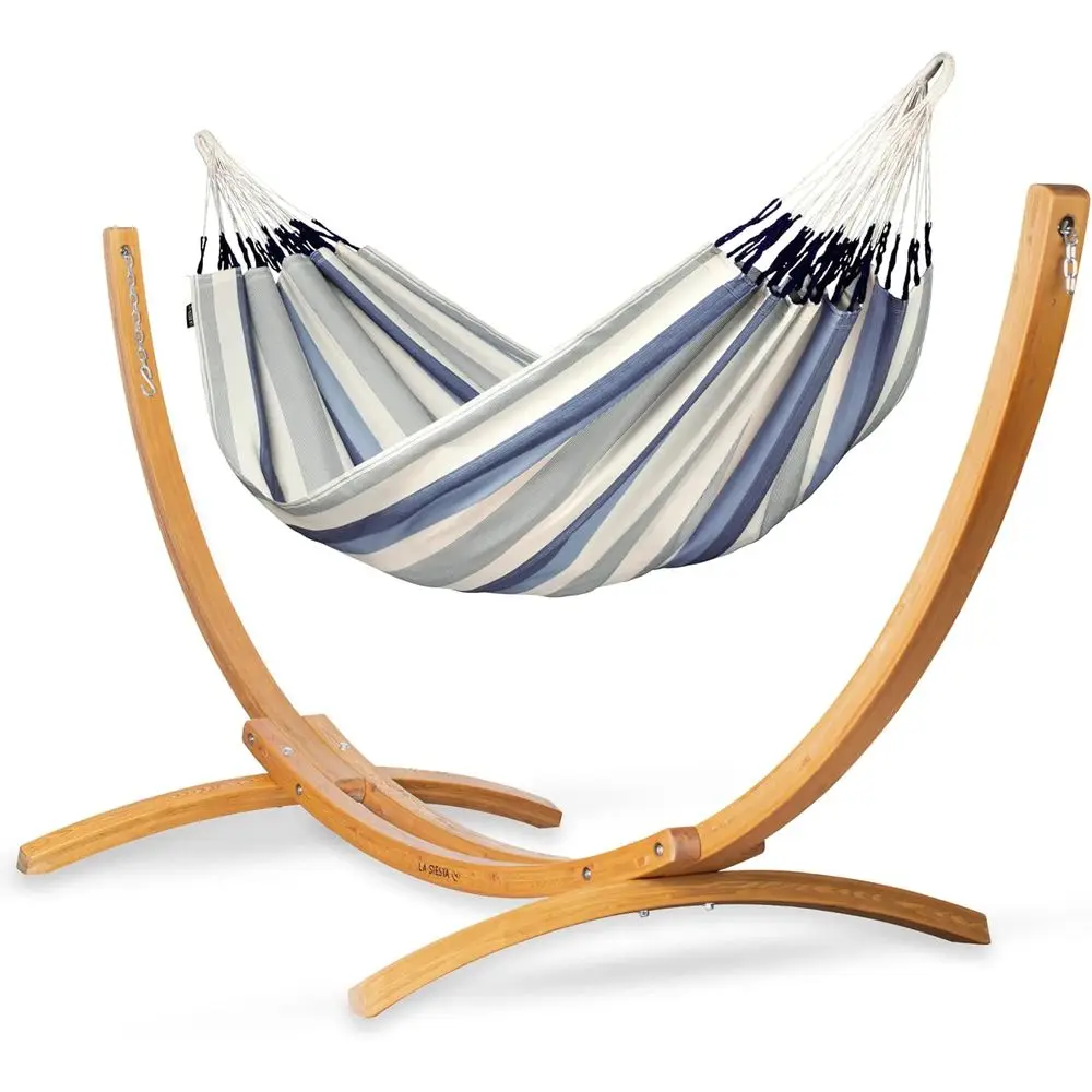 

- Large Double Brisa Classic Hammock & Elipso Stand - Larch Wood Hammock Stand - Weather & Tear Resistant - Backyard Outdoor Ham