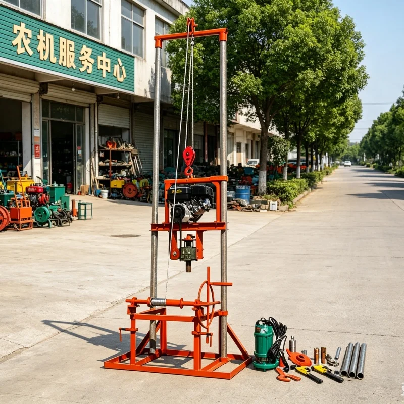 Customized Portable Gantry‑frame Water Well Drilling Rig, Diesel‑powered Drilling Machine, Small‑sized Drilling Machinery