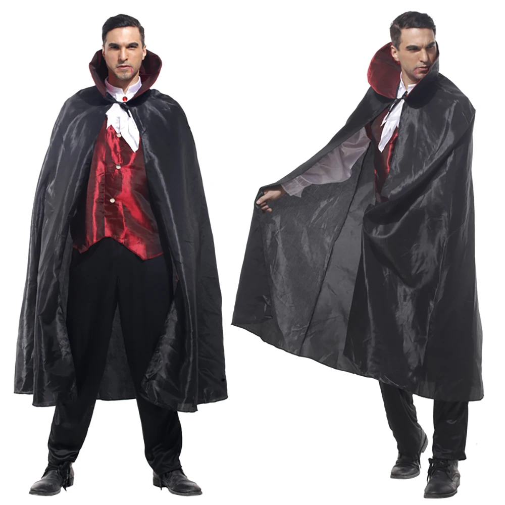 

Halloween Male Vampire Cosplay Costume with Shirt/ Pants/ Vest/ Cloak，Men's Carnival Party Devil Dress Up