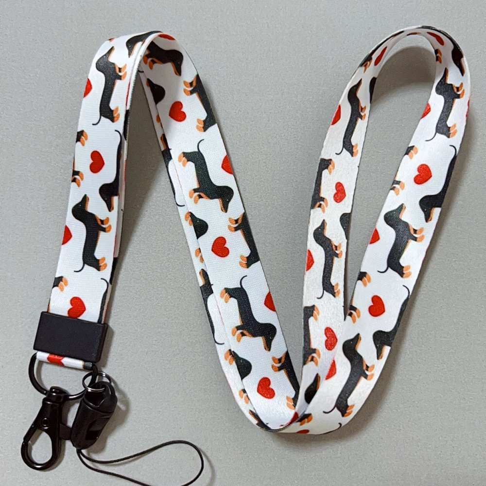 Dachshund Dog Men’s Lanyard Dog Print ID Badge Holder Lanyard for Keys Chain Cool for Boys