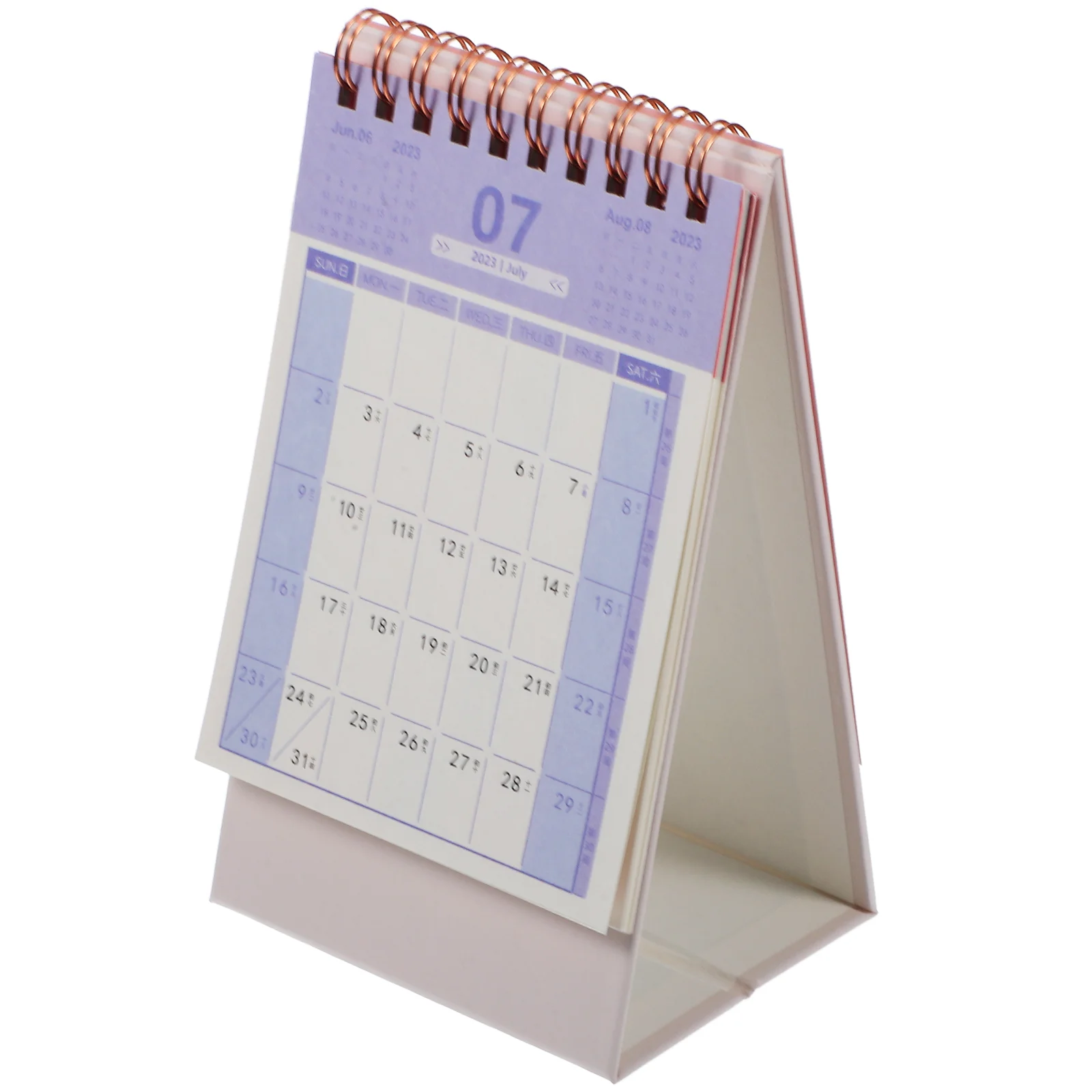 2024 Desk Calendar Practical Simple Style Monthly Memo Stand Girl Paper Weekly Calendars Office